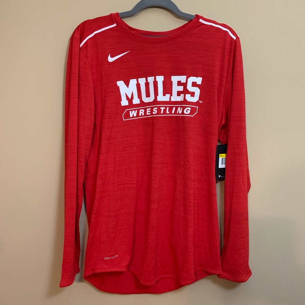 Men’s Dri-fit Nike Long Sleeve white red Small UCM